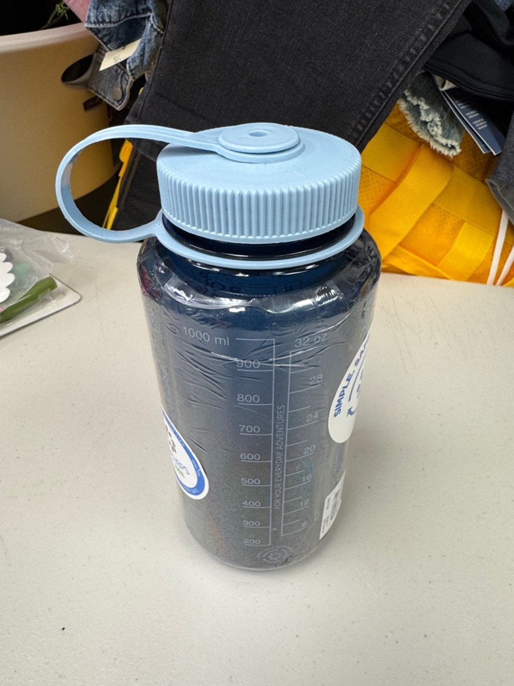 Nalgene Blue 32oz Water Bottle with Light Blue Lid new